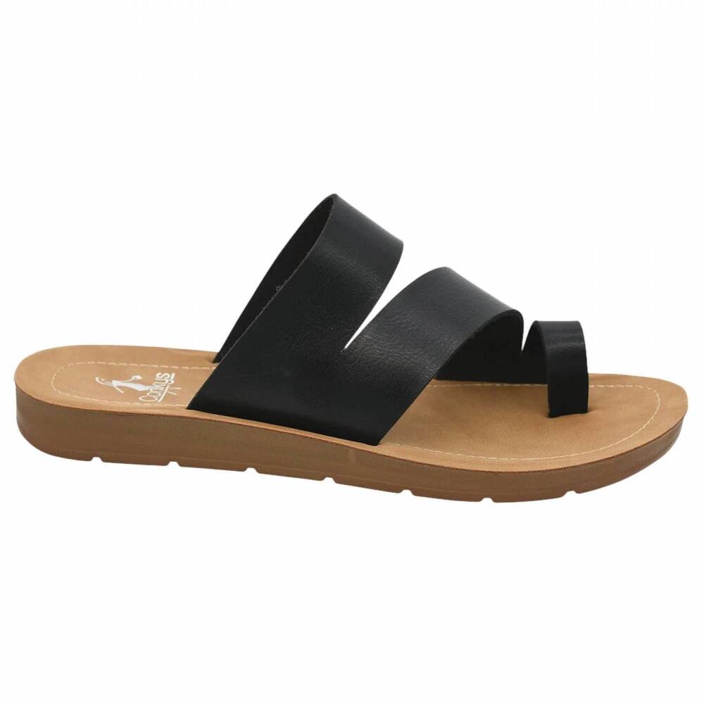 NEW CORKYS FOOTWEAR women's just a fling sandal in black